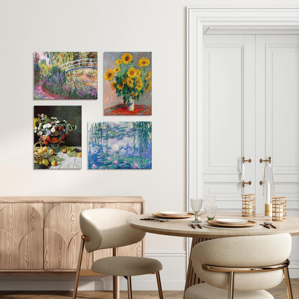 Quadri Stampa su Tela con Telaio in Legno 4 pezzi Vincent Van Gogh