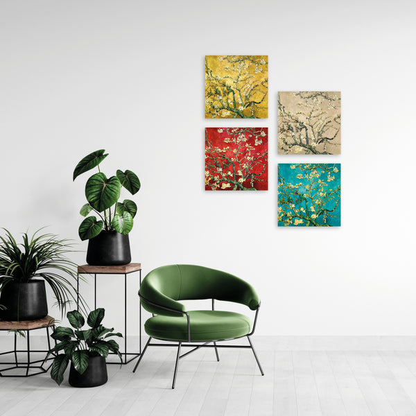 Quadri Stampa su Tela con Telaio in Legno 4 pezzi Vincent Van Gogh