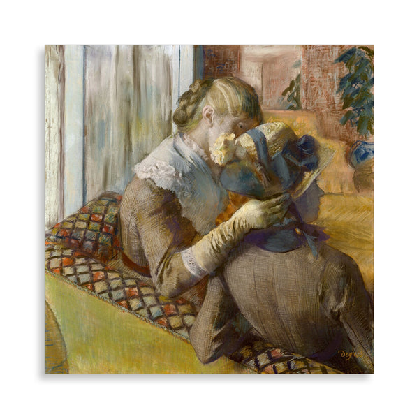 Quadro Stampa su Tela con Telaio in Legno Edgar Degas - At the Milliner’s