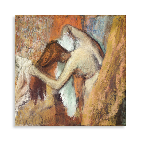 Quadro Stampa su Tela con Telaio in Legno Edgar Degas - Naked lady Woman at Her Toilette