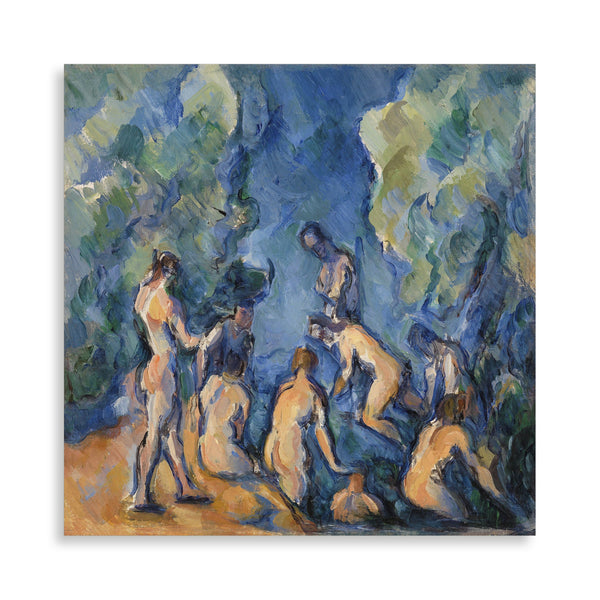 Quadro Stampa su Tela con Telaio in Legno Paul Cezanne - Bathers
