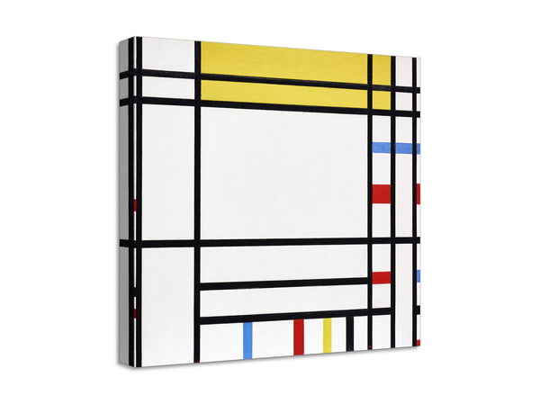 Quadro Stampa su Tela con Telaio in Legno Piet Mondrian - Place de la Concorde