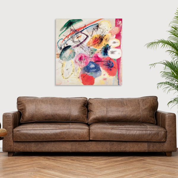 Quadro Stampa su Tela con Telaio in Legno Wassily Kandinsky - Black Lines