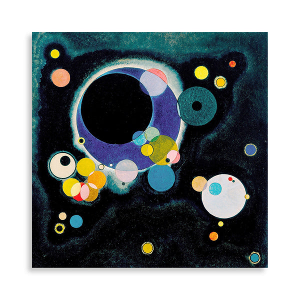 Quadro Stampa su Tela con Telaio in Legno Wassily Kandinsky - Sketch for Several Circles