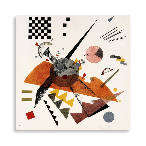 Quadro Stampa su Tela con Telaio in Legno Wassily Kandinsky - Orange