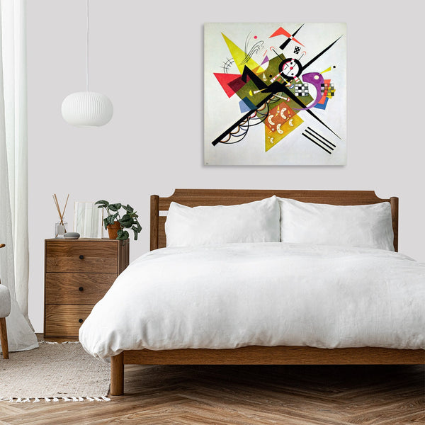 Quadro Stampa su Tela con Telaio in Legno Wassily Kandinsky - On White II
