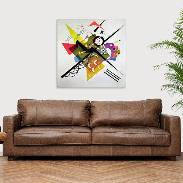 Quadro Stampa su Tela con Telaio in Legno Wassily Kandinsky - On White II