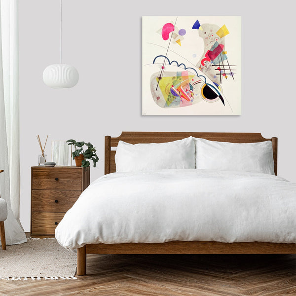 Quadro Stampa su Tela con Telaio in Legno Wassily Kandinsky - Grave Forme