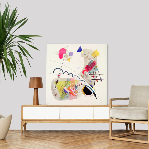 Quadro Stampa su Tela con Telaio in Legno Wassily Kandinsky - Grave Forme