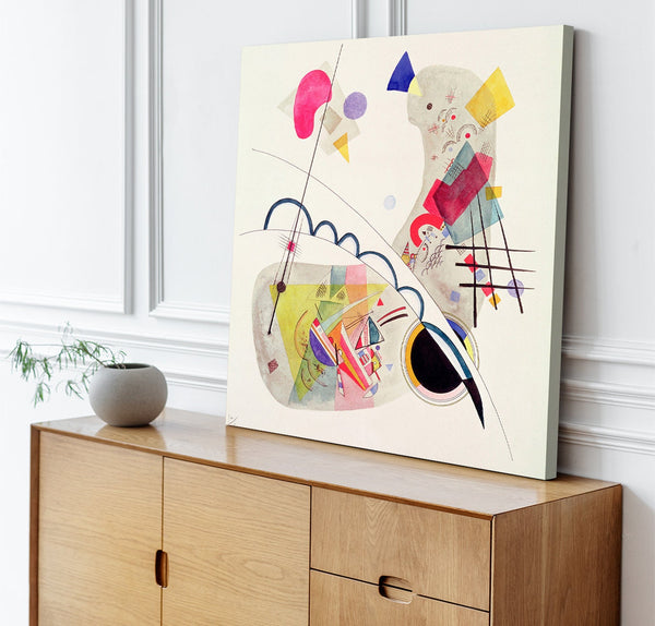 Quadro Stampa su Tela con Telaio in Legno Wassily Kandinsky - Grave Forme