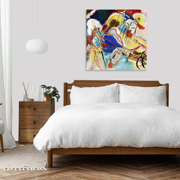 Quadro Stampa su Tela con Telaio in Legno Wassily Kandinsky - Improvisation No. 30