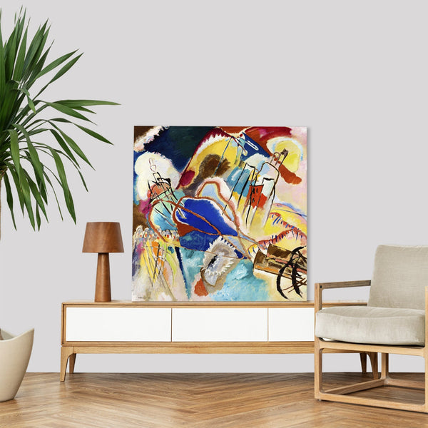 Quadro Stampa su Tela con Telaio in Legno Wassily Kandinsky - Improvisation No. 30