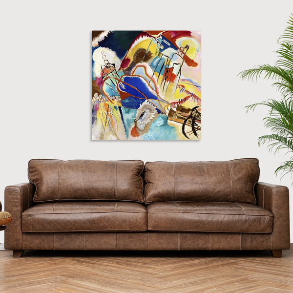 Quadro Stampa su Tela con Telaio in Legno Wassily Kandinsky - Improvisation No. 30
