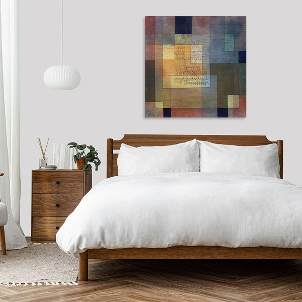 Quadro Stampa su Tela con Telaio in Legno Paul Klee - Polyphonic Architecture