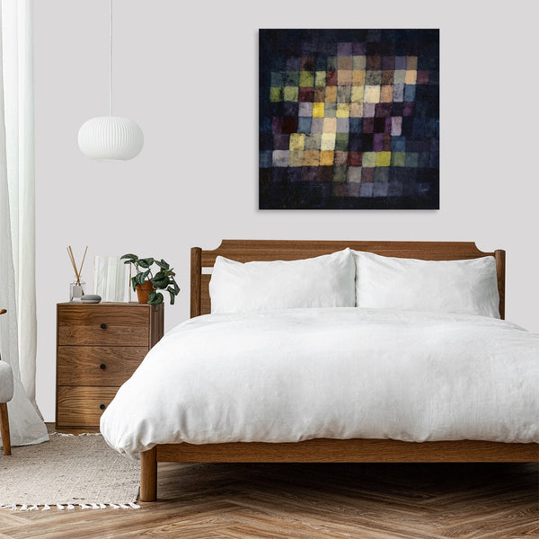 Quadro Stampa su Tela con Telaio in Legno Paul Klee - Old sound