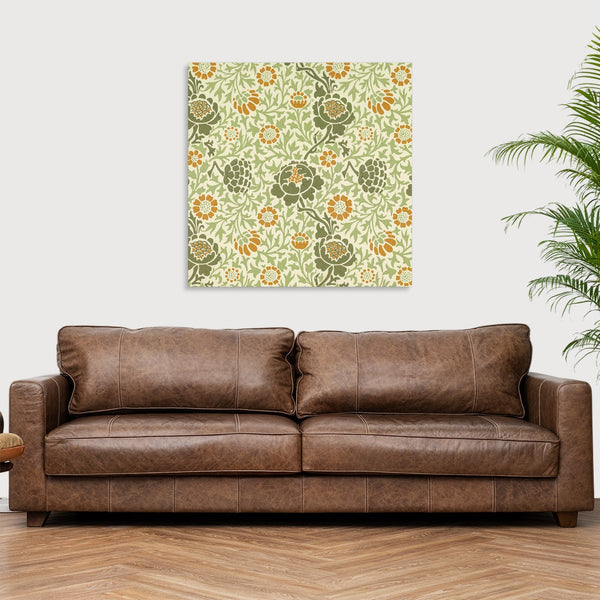 Quadro Stampa su Tela con Telaio in Legno William Morris - Grafton