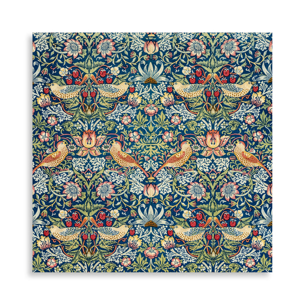 Quadro Stampa su Tela con Telaio in Legno William Morris - Strawberry Thief
