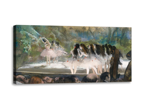 Quadro Stampa su Tela con Telaio in Legno Edgar Degas - Ballet at the Paris Opéra