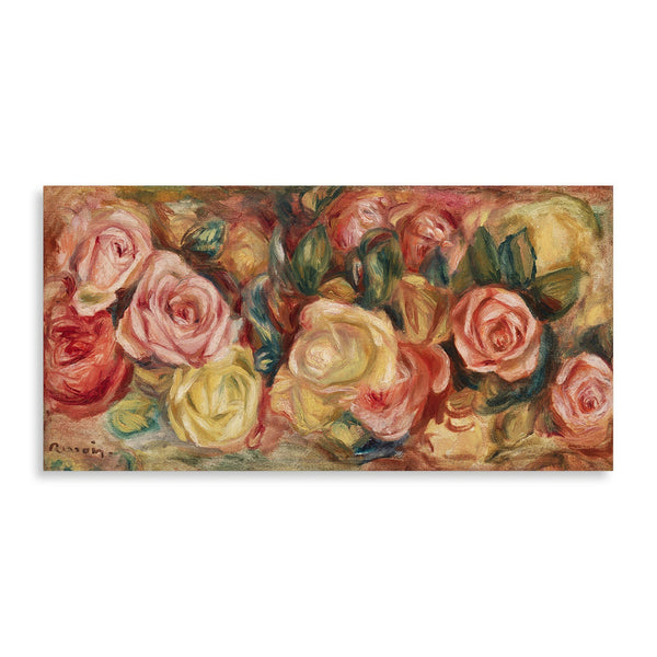 Quadro Stampa su Tela con Telaio in Legno Pierre-Auguste Renoir - Roses
