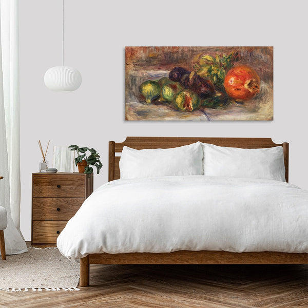 Quadro Stampa su Tela con Telaio in Legno Pierre-Auguste Renoir - Pomegranate and Figs
