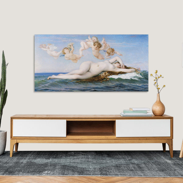 Quadro Stampa su Tela con Telaio in Legno Alexandre Cabanel - The Birth of Venus