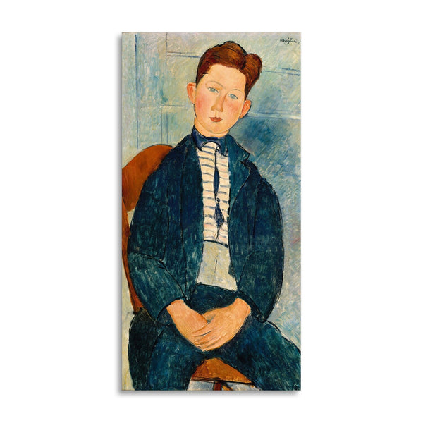 Quadro Stampa su Tela con Telaio in Legno Amedeo Modigliani - Boy in a striped sweater