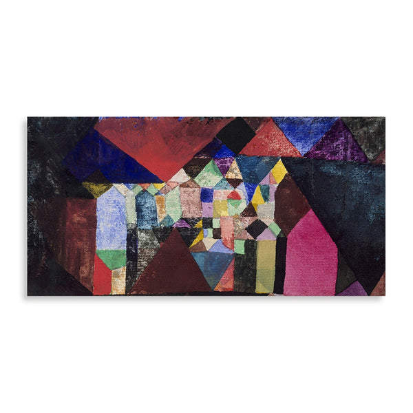 Quadro Stampa su Tela con Telaio in Legno Paul Klee - Municipal Jewel