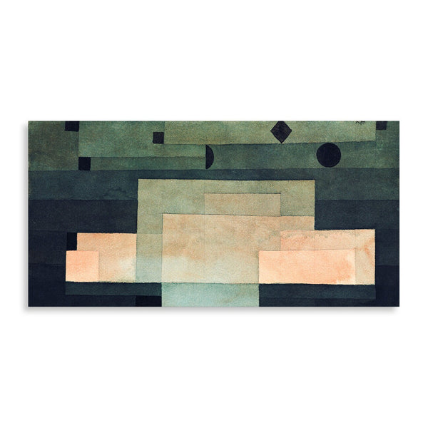 Quadro Stampa su Tela con Telaio in Legno Paul Klee - The Firmament Above the Temple