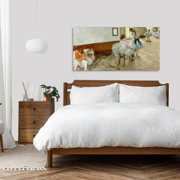 Quadro Stampa su Tela con Telaio in Legno Edgar Degas - The Dance Lesson