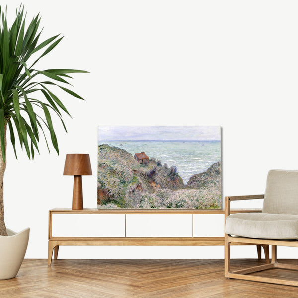 Quadro Stampa su Tela con Telaio in Legno Claude Monet - Cabin of the Customs Watch