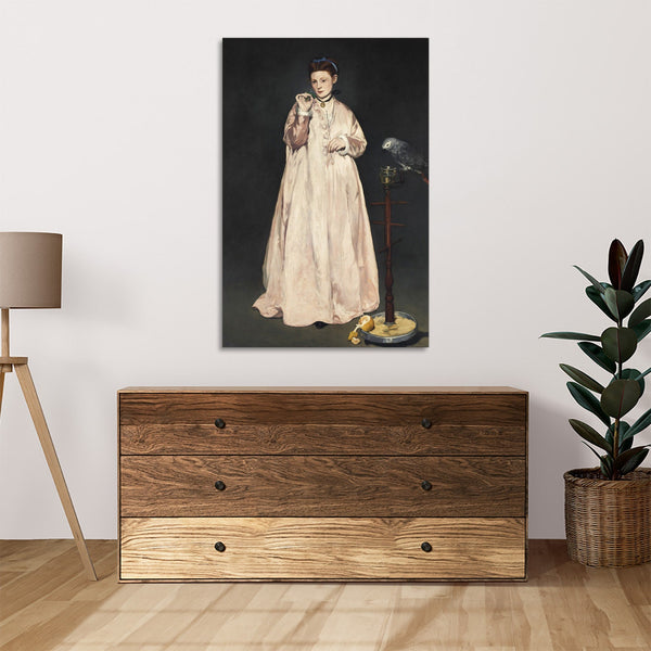 Quadro Stampa su Tela con Telaio in Legno Edouadr Manet - Young Lady