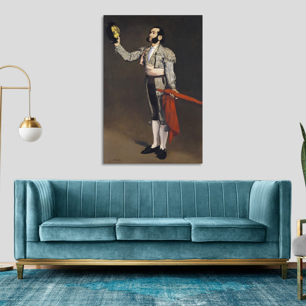 Quadro Stampa su Tela con Telaio in Legno Edouadr Manet - A Matador