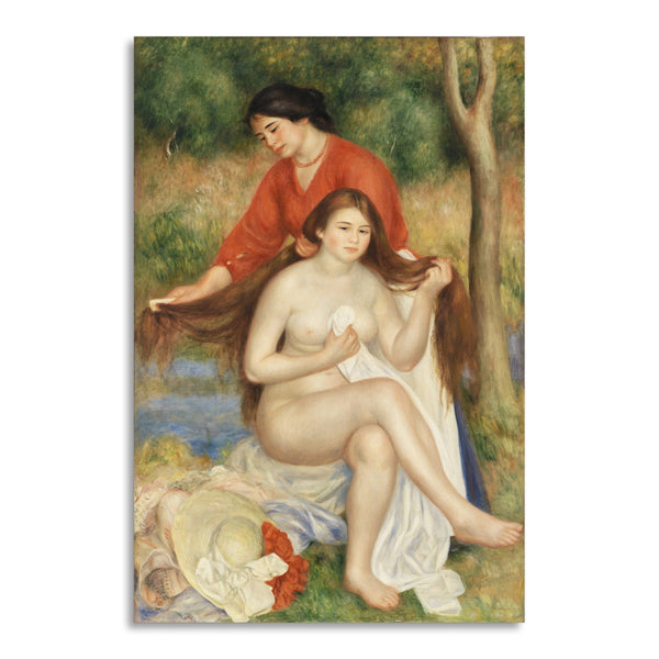 Quadro Stampa su Tela con Telaio in Legno Pierre-Auguste Renoir - Bather and Maid