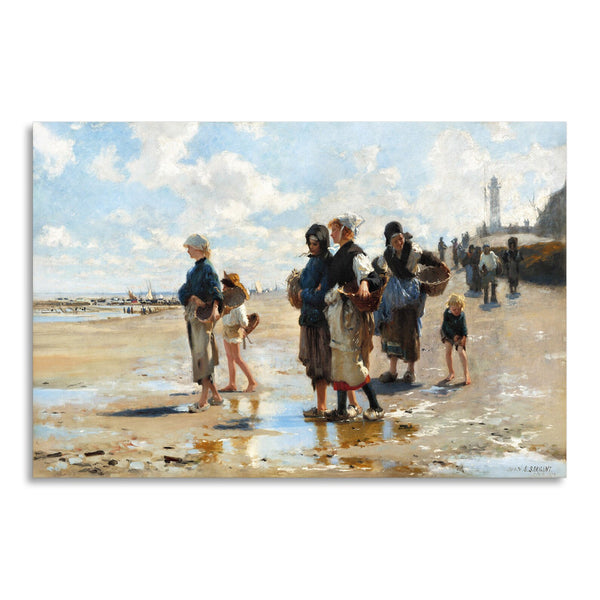 Quadro Stampa su Tela con Telaio in Legno John Singer Sargent - Setting Out to Fish