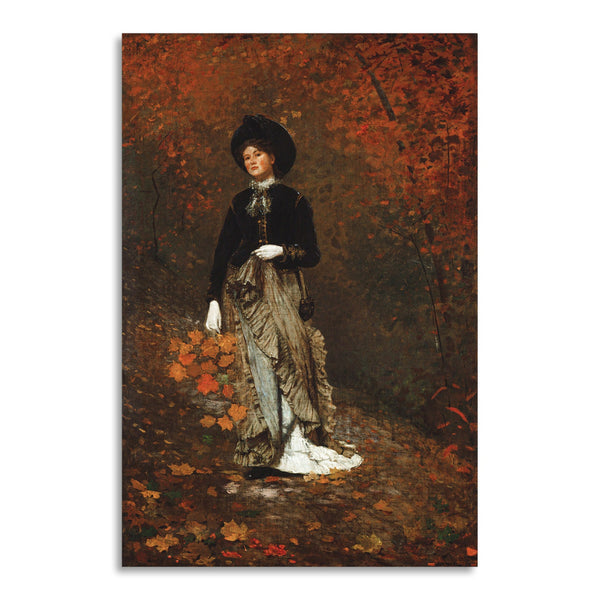 Quadro Stampa su Tela con Telaio in Legno Winslow Homer - Autumn