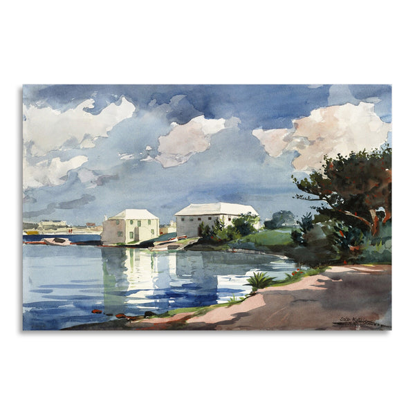 Quadro Stampa su Tela con Telaio in Legno Winslow Homer - Salt Kettle, Bermuda