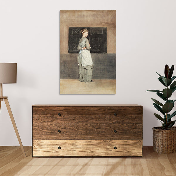 Quadro Stampa su Tela con Telaio in Legno Winslow Homer - Blackboard