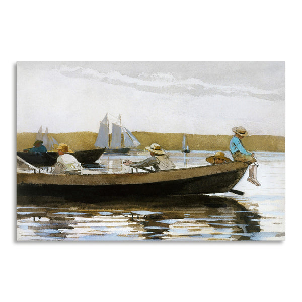 Quadro Stampa su Tela con Telaio in Legno Winslow Homer - Boys in a Dory