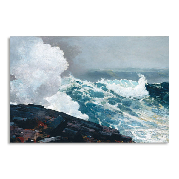 Quadro Stampa su Tela con Telaio in Legno Winslow Homer - Northeaster