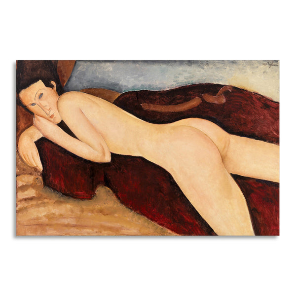 Quadro Stampa su Tela con Telaio in Legno Amedeo Modigliani - Reclining Nude from the Back