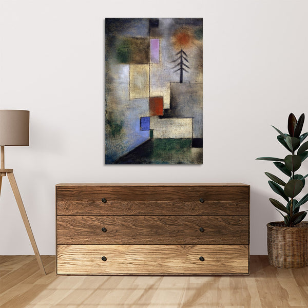 Quadro Stampa su Tela con Telaio in Legno Paul Klee - Small fir picture