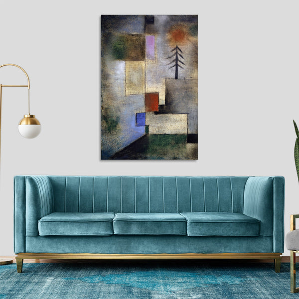 Quadro Stampa su Tela con Telaio in Legno Paul Klee - Small fir picture