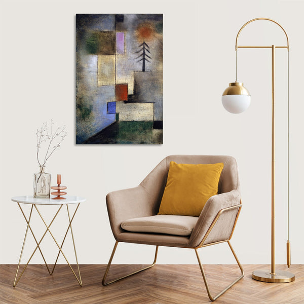Quadro Stampa su Tela con Telaio in Legno Paul Klee - Small fir picture