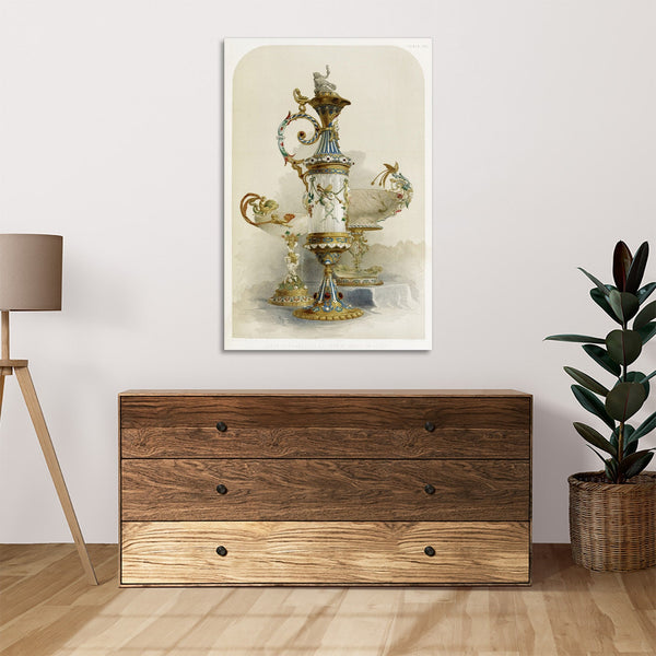 Quadro Stampa su Tela con Telaio in Legno Matthew Digby wyatt - Group of enamelled objects