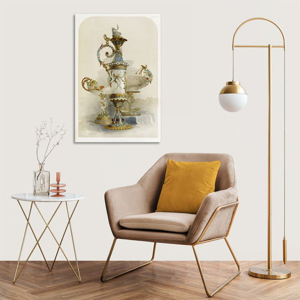 Quadro Stampa su Tela con Telaio in Legno Matthew Digby wyatt - Group of enamelled objects