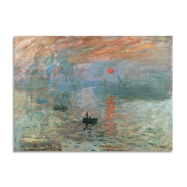 Quadro Stampa su Tela con Telaio in Legno Claude Monet - Impression Sunrise