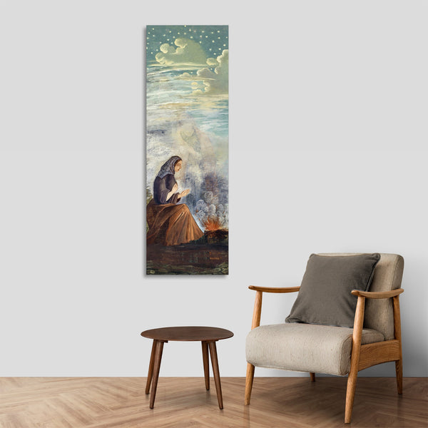 Quadro Stampa su Tela con Telaio in Legno Paul Cezanne - The four seasons