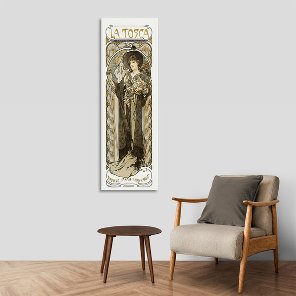 Quadro Stampa su Tela con Telaio in Legno Alphonse Mucha - La Tosca