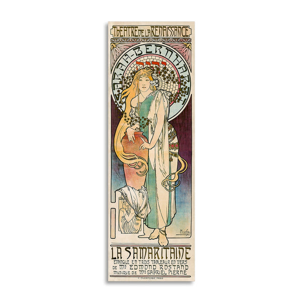 Quadro Stampa su Tela con Telaio in Legno Alphonse Mucha - La Samaritaine