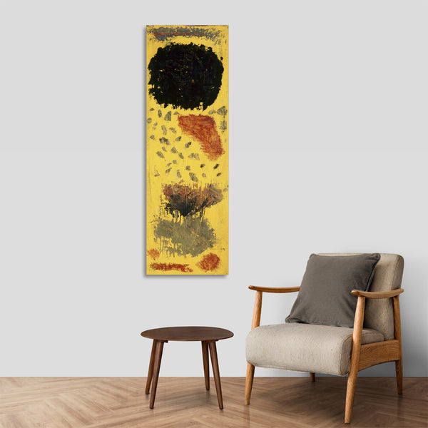 Quadro Stampa su Tela con Telaio in Legno Paul Klee - Black, still in place